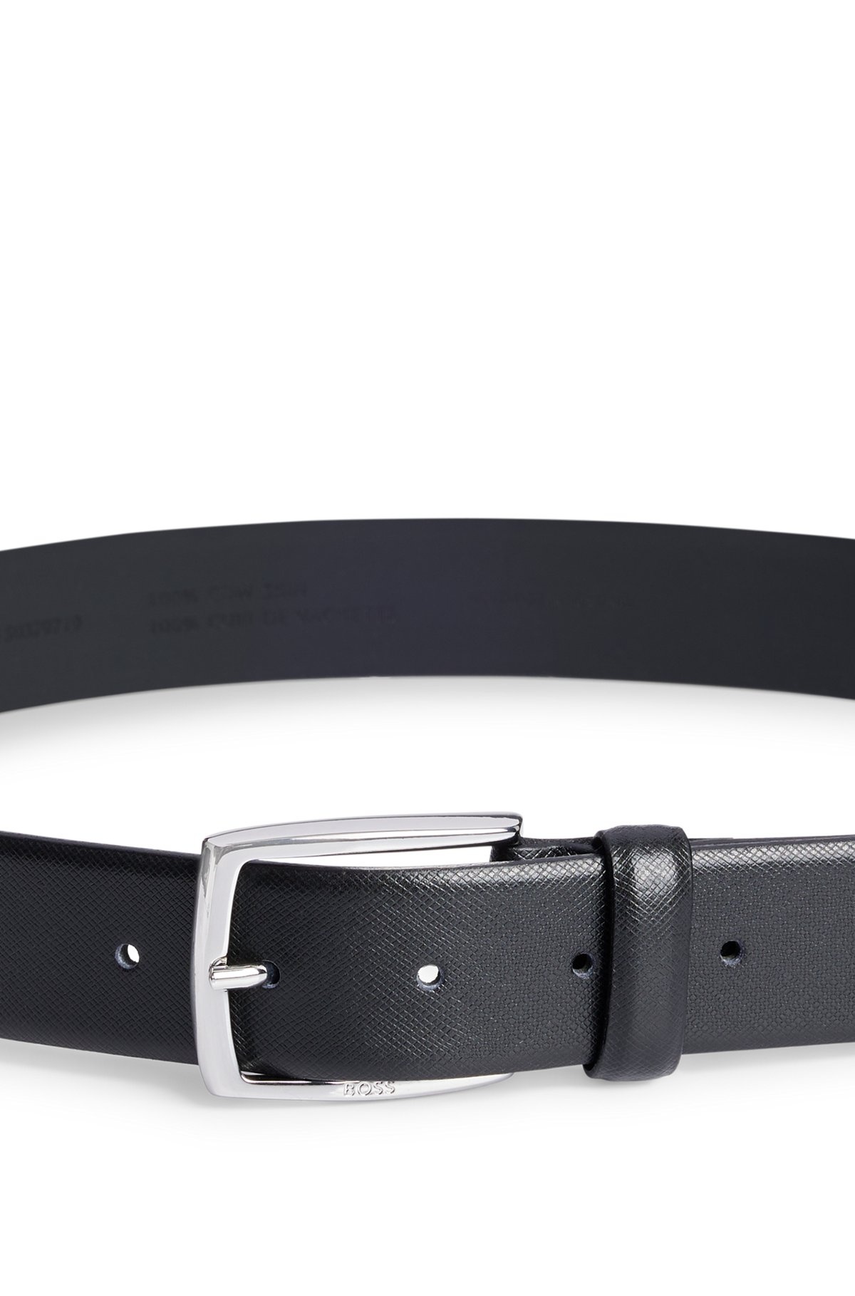 LEATHER BELT WITH SEASONAL EMBOSSING - 5