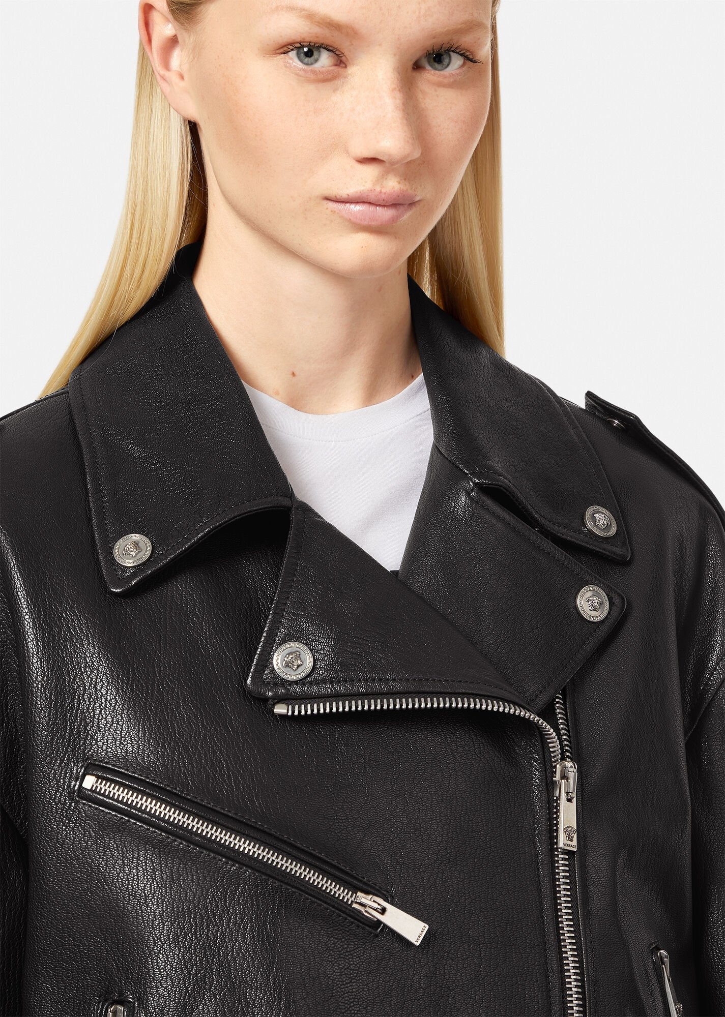 Leather Biker Jacket - 5