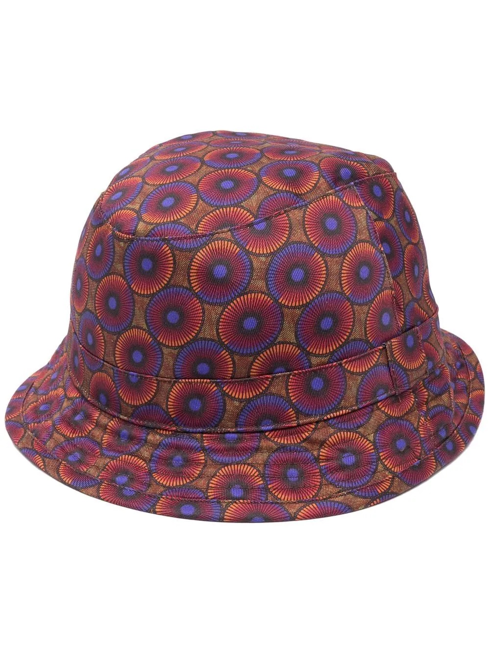 Spiral-print cotton bucket hat - 1