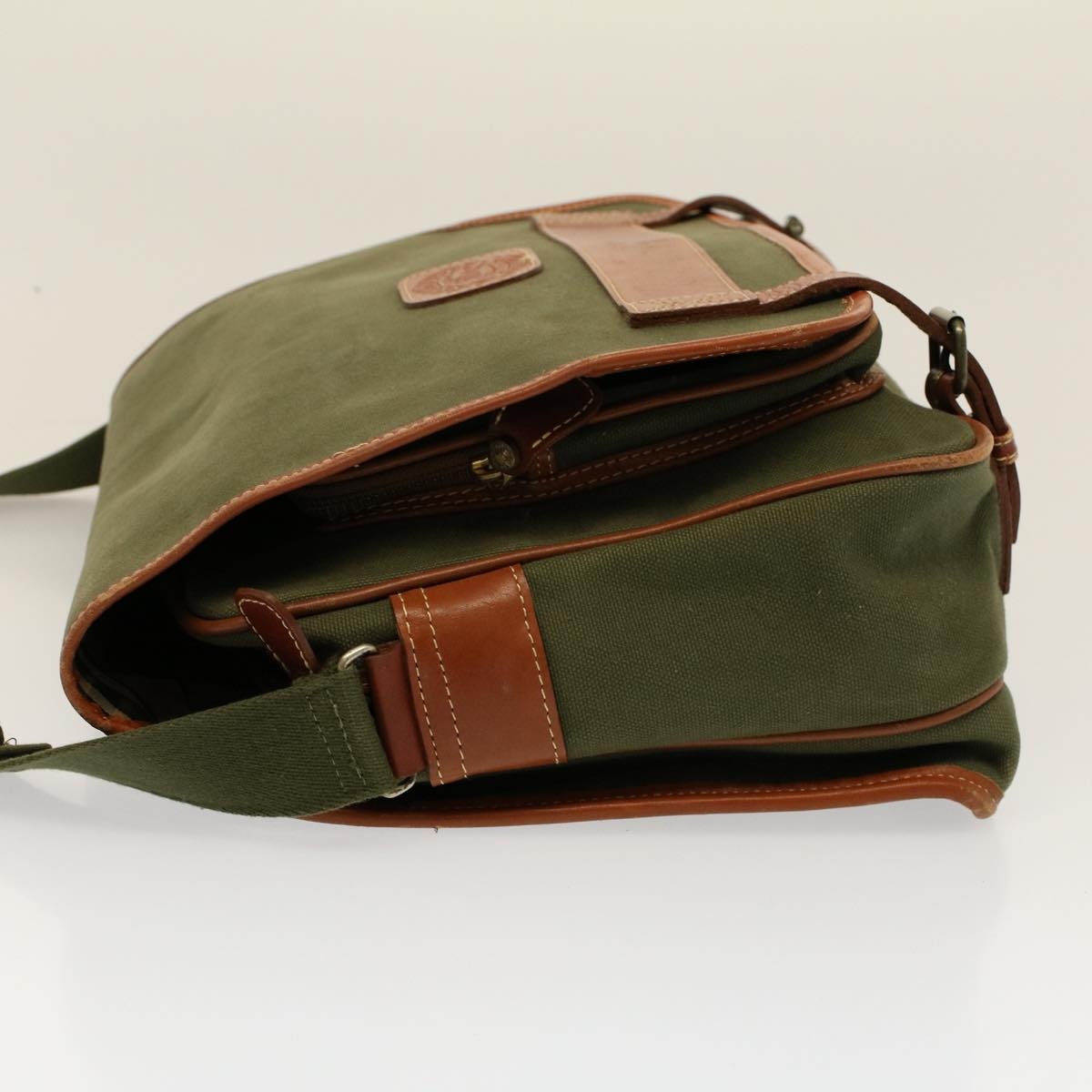 Burberry Shoulder Bag Canvas Khaki - 3