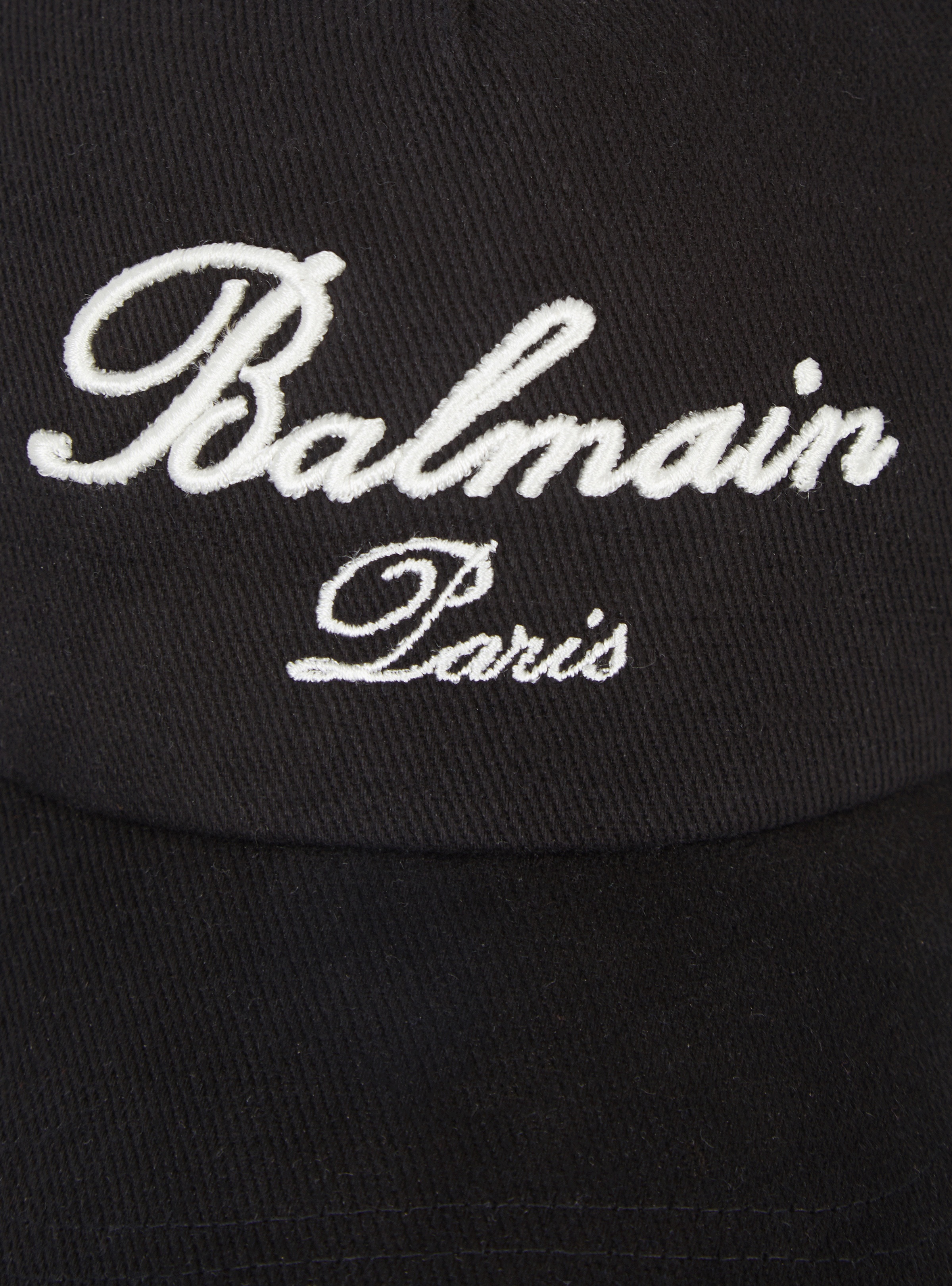 Cotton cap with Balmain Signature embroidery - 5