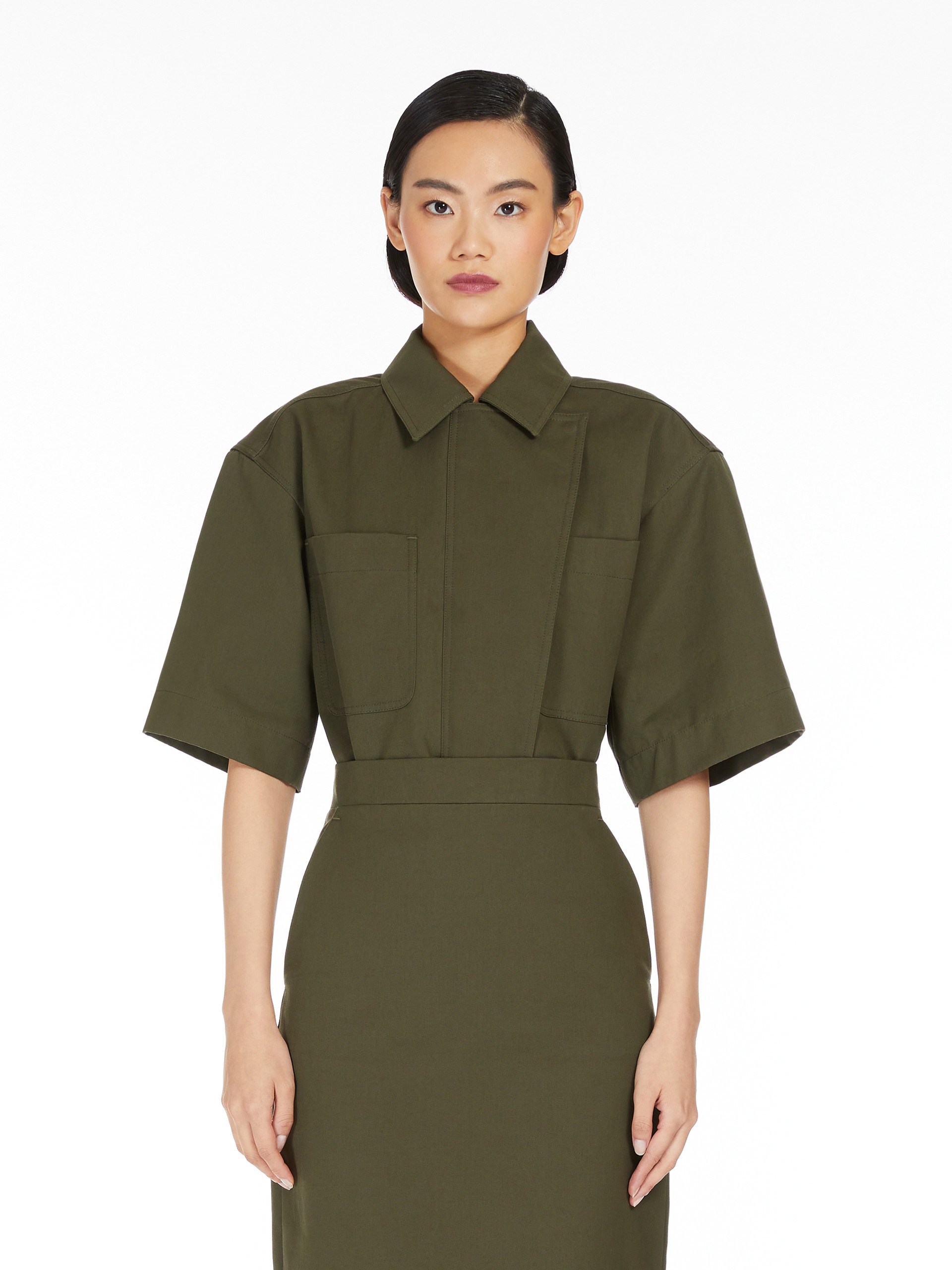 MELA Cotton canvas oversized shirt - 3