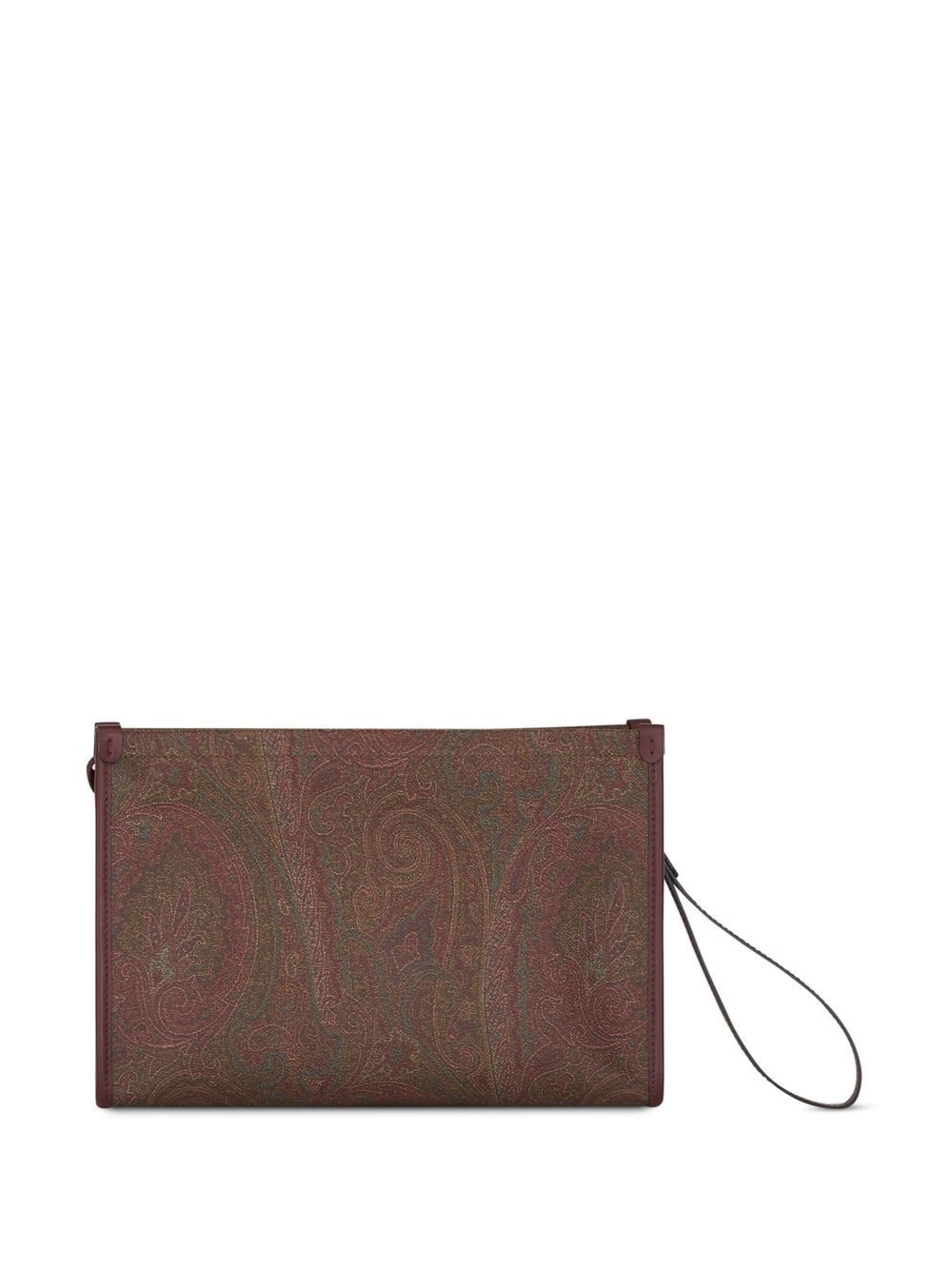 paisley-print embroidered pouch - 3