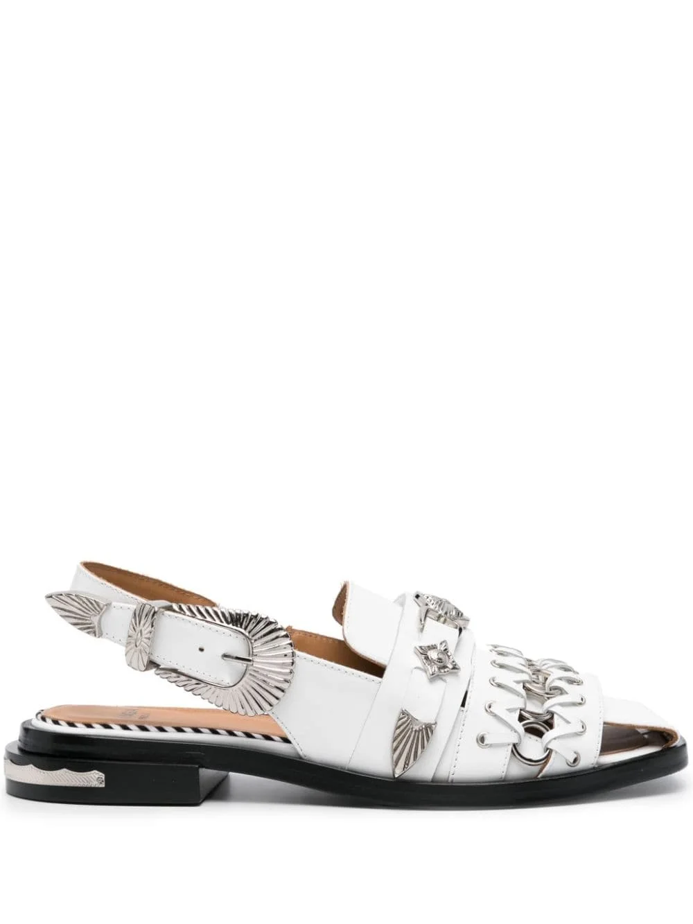 embellished slingback sandals - 1