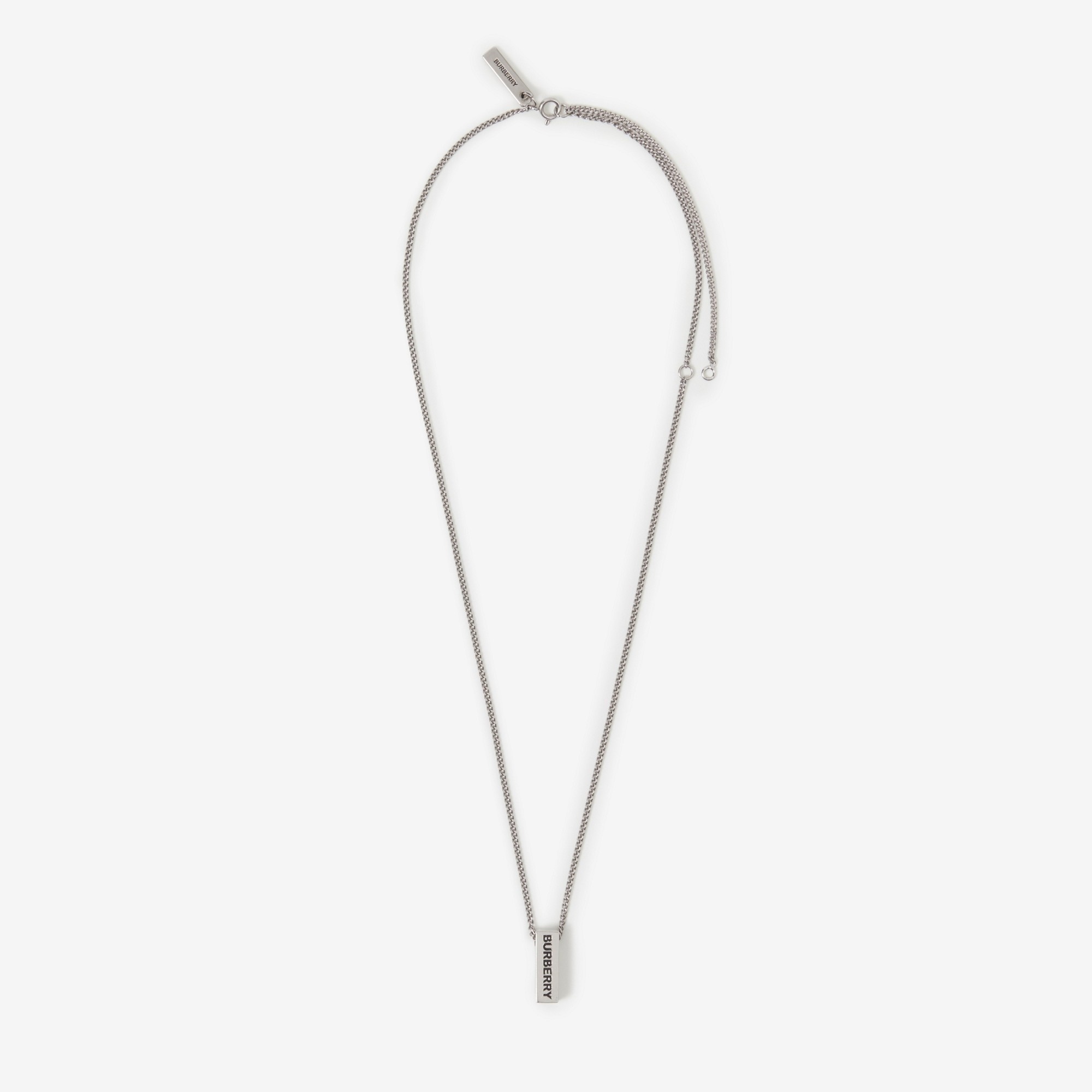 Logo Engraved Palladium-plated Necklace - 1