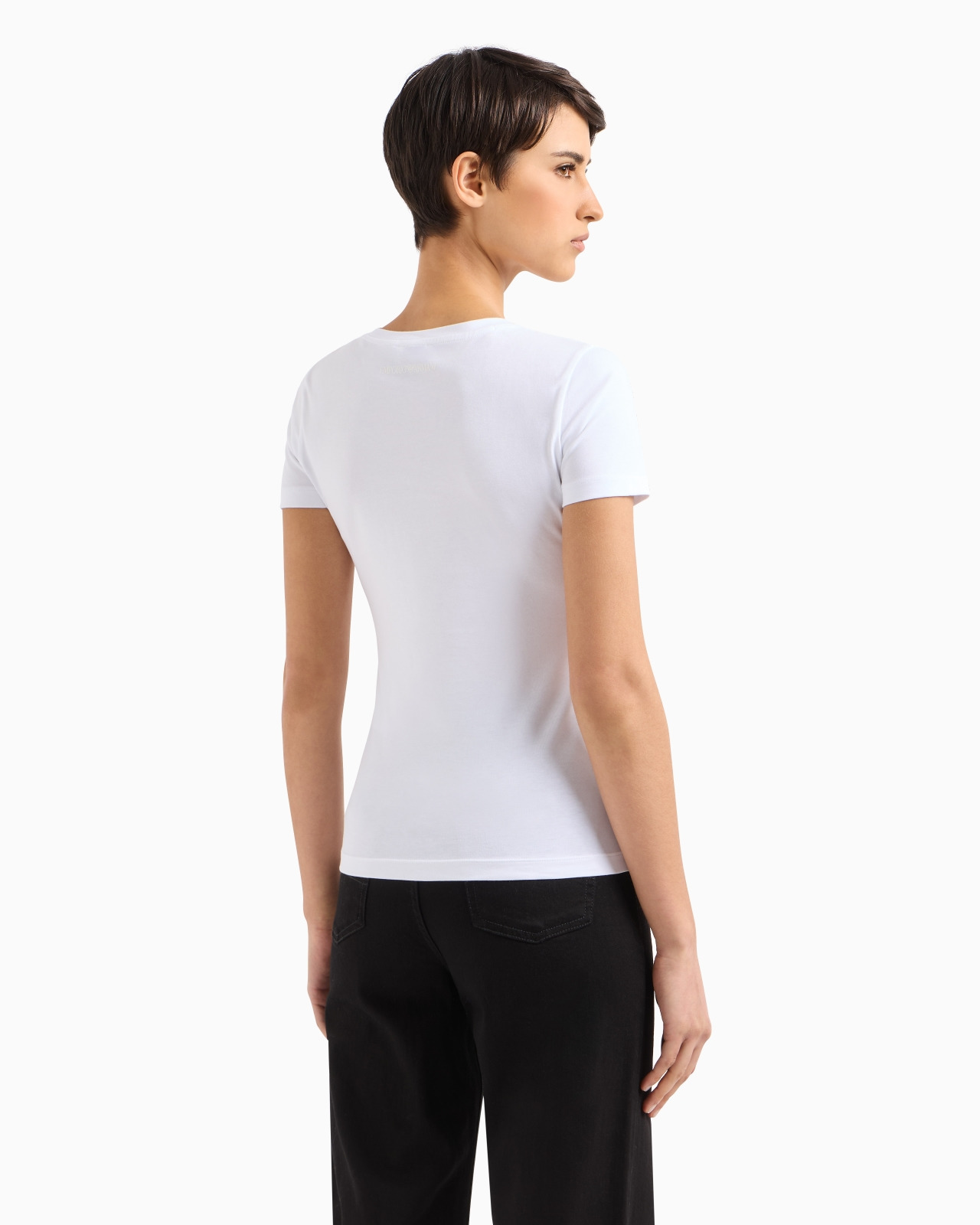STRETCH-JERSEY SLIM-FIT T-SHIRT WITH OVERSIZED EAGLE PATTERN - 3