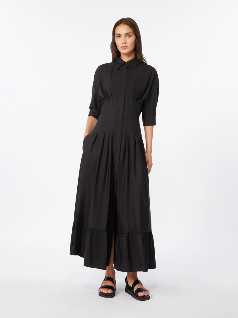 CERA Cotton poplin dress - BLACK 3