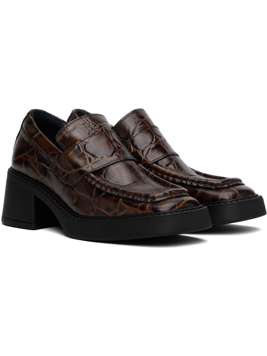 Brown Karina Loafers - 4