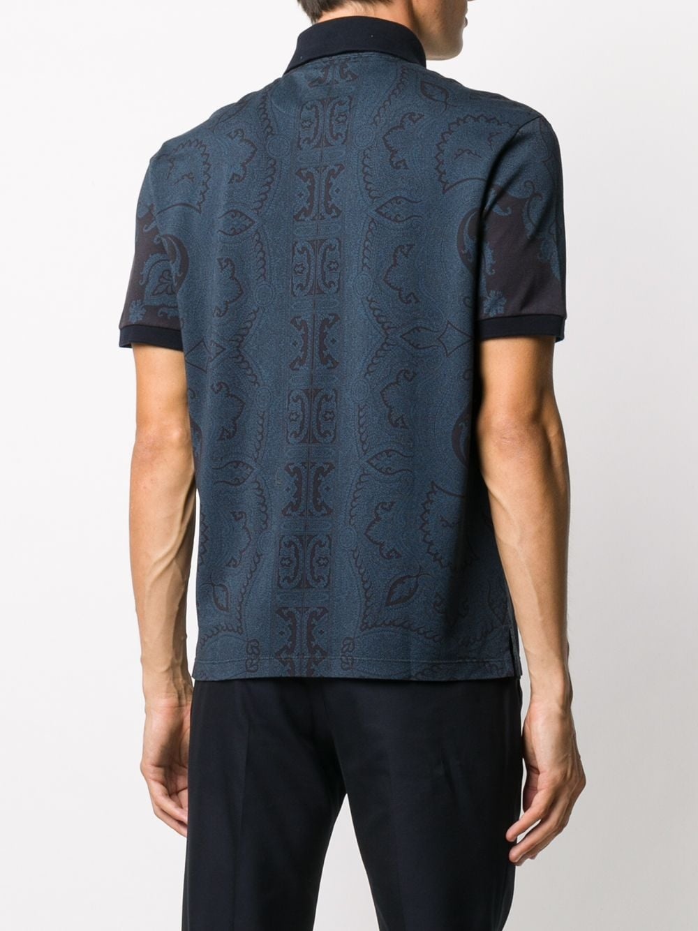 paisley-print cotton polo - 4