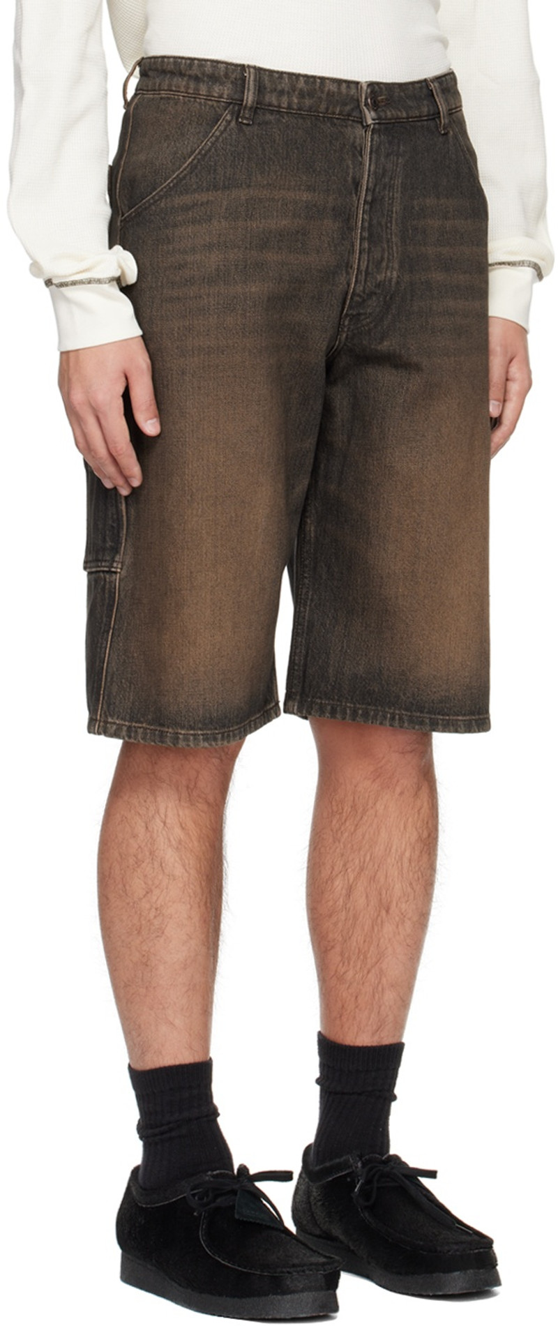 Wood Wood Black Robbie Denim Shorts outlook