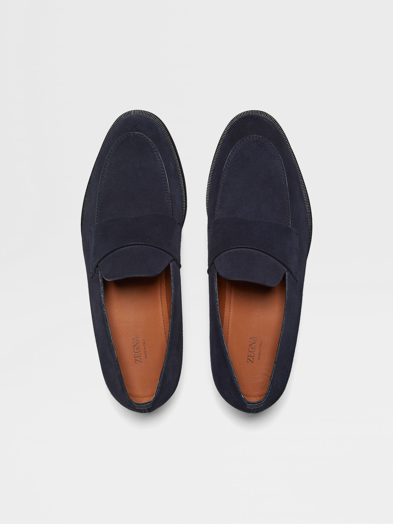 NAVY BLUE SUEDE TORINO LOAFERS 5
