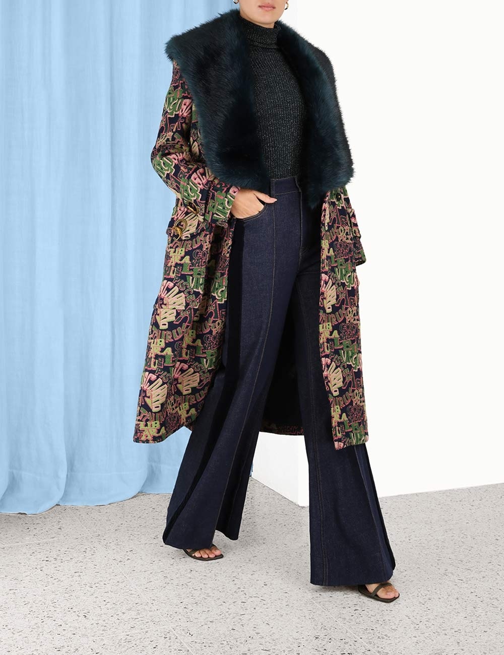 CELESTIAL FAUX FUR COAT - 7
