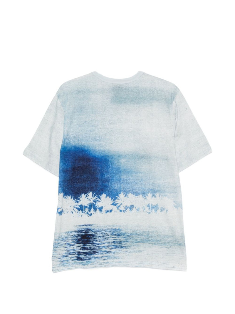 Paul Smith palm-tree-print T-shirt outlook