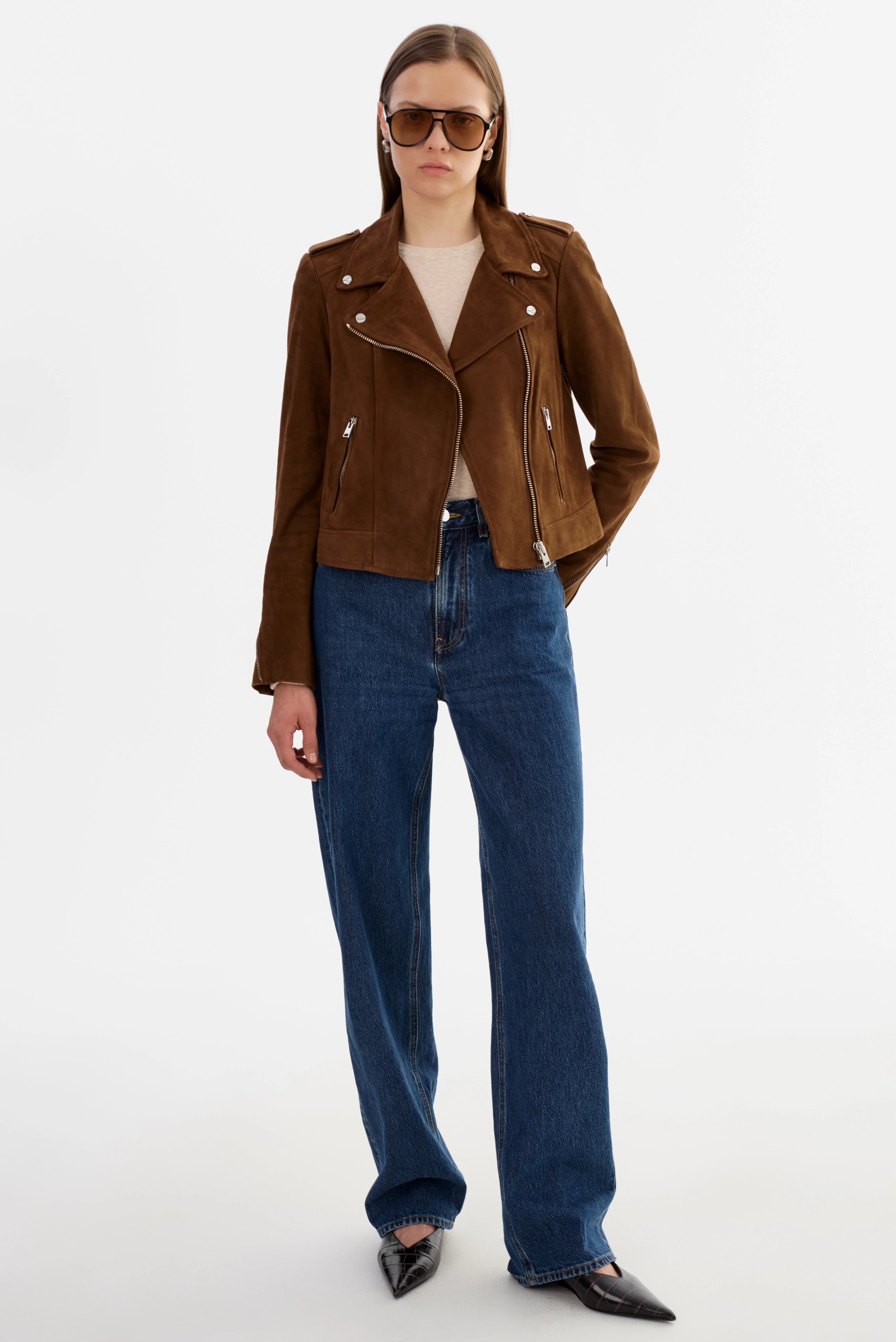 DONNA S | Suede Biker Jacket - 1