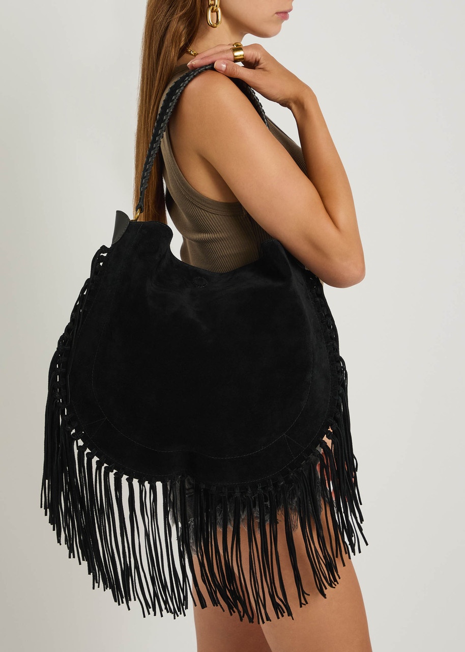 Isabel Marant Oskan Hobo Fringed Suede Shoulder bag - 5