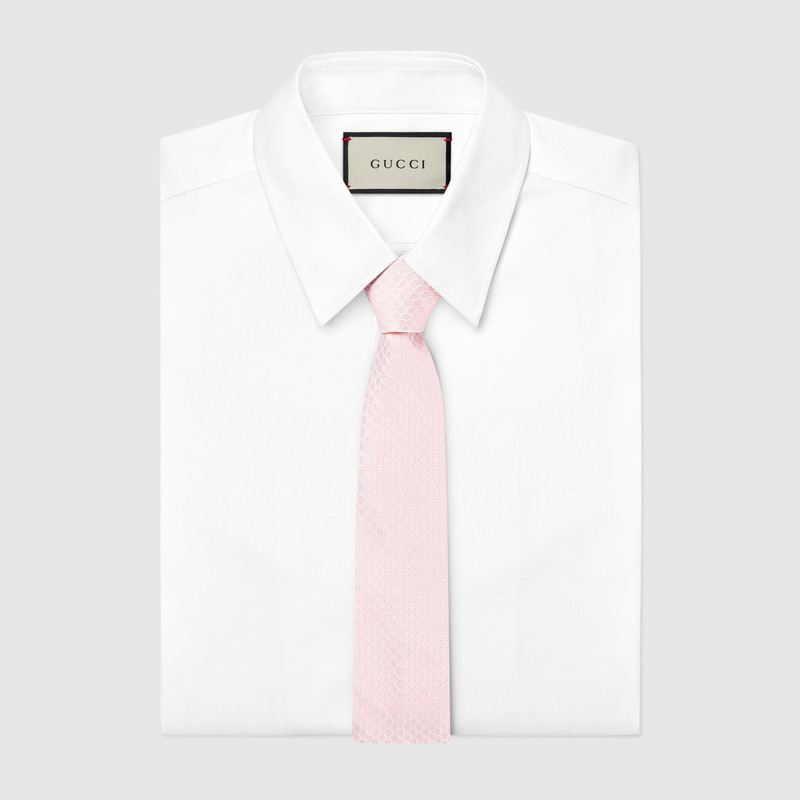 GUCCI GG silk jacquard tie outlook