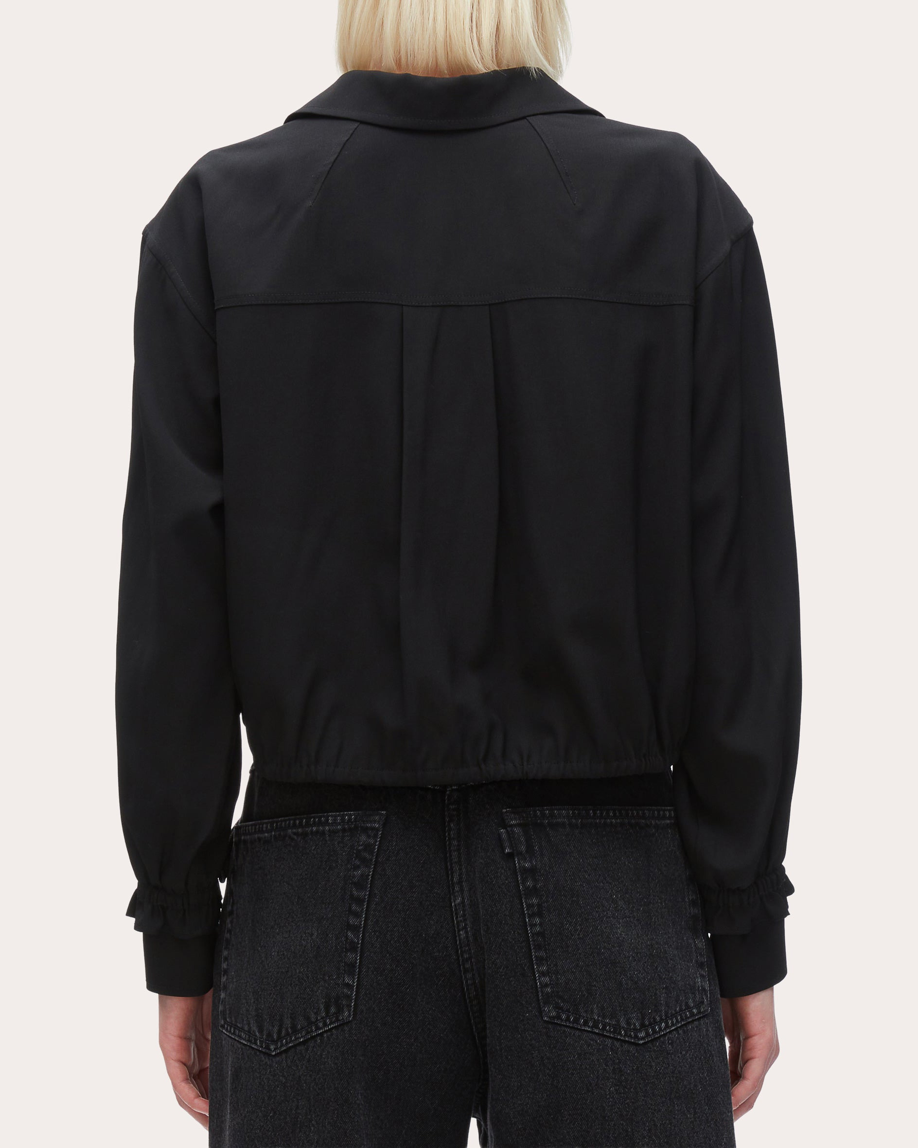 Cropped Woven Wool-Blend Shirt Jacket - 2