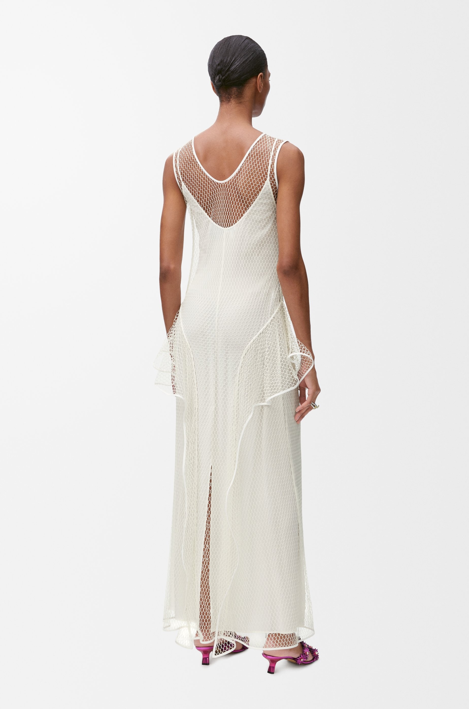 Fishnet dress in silk blend - 3