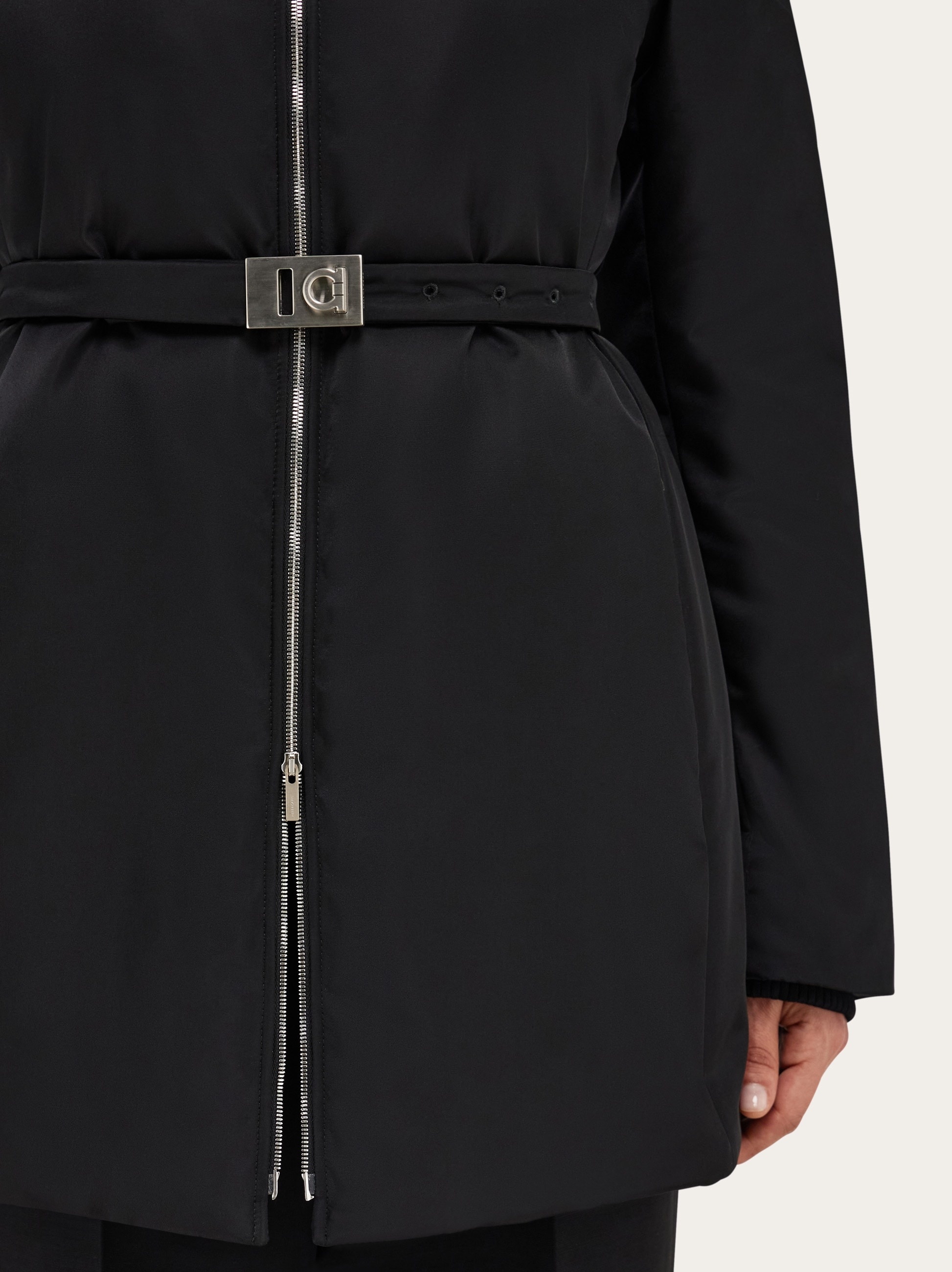 Mid length padded jacket with Hug belt - 6
