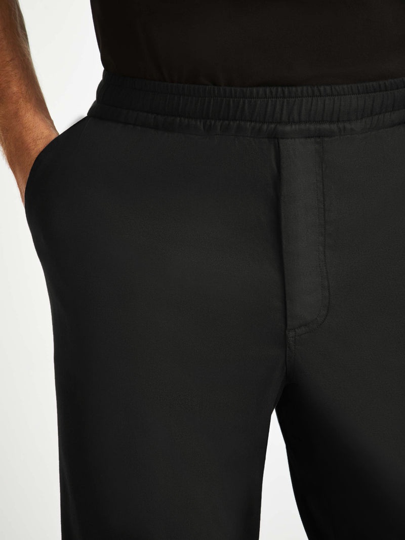 Men's Trousers Harris Lyocell Cotton Black - 5