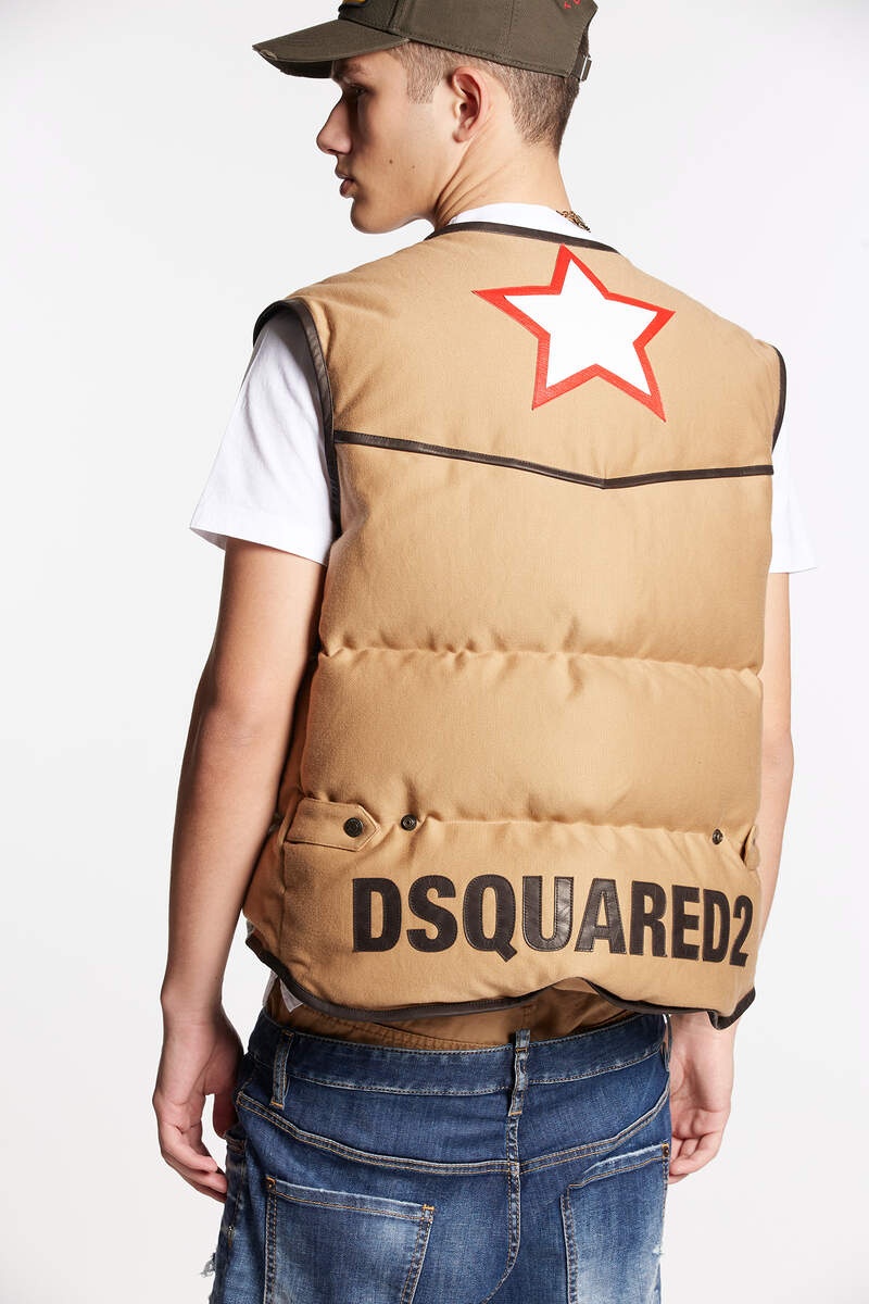 DSQUARED2 WESTERN PUFF VEST | REVERSIBLE