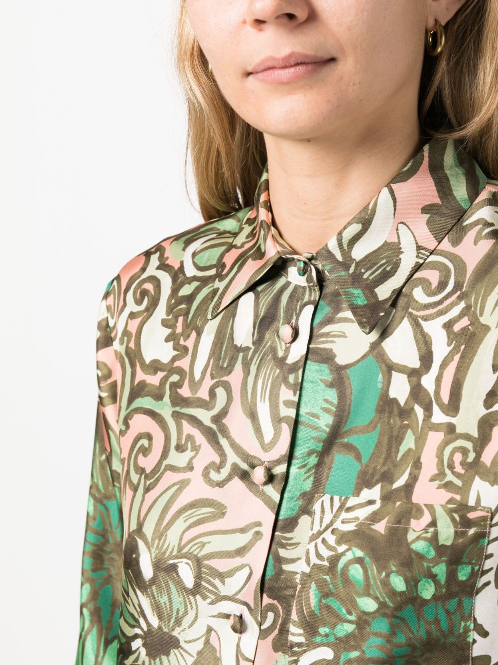 Boy floral-print silk shirt - 5