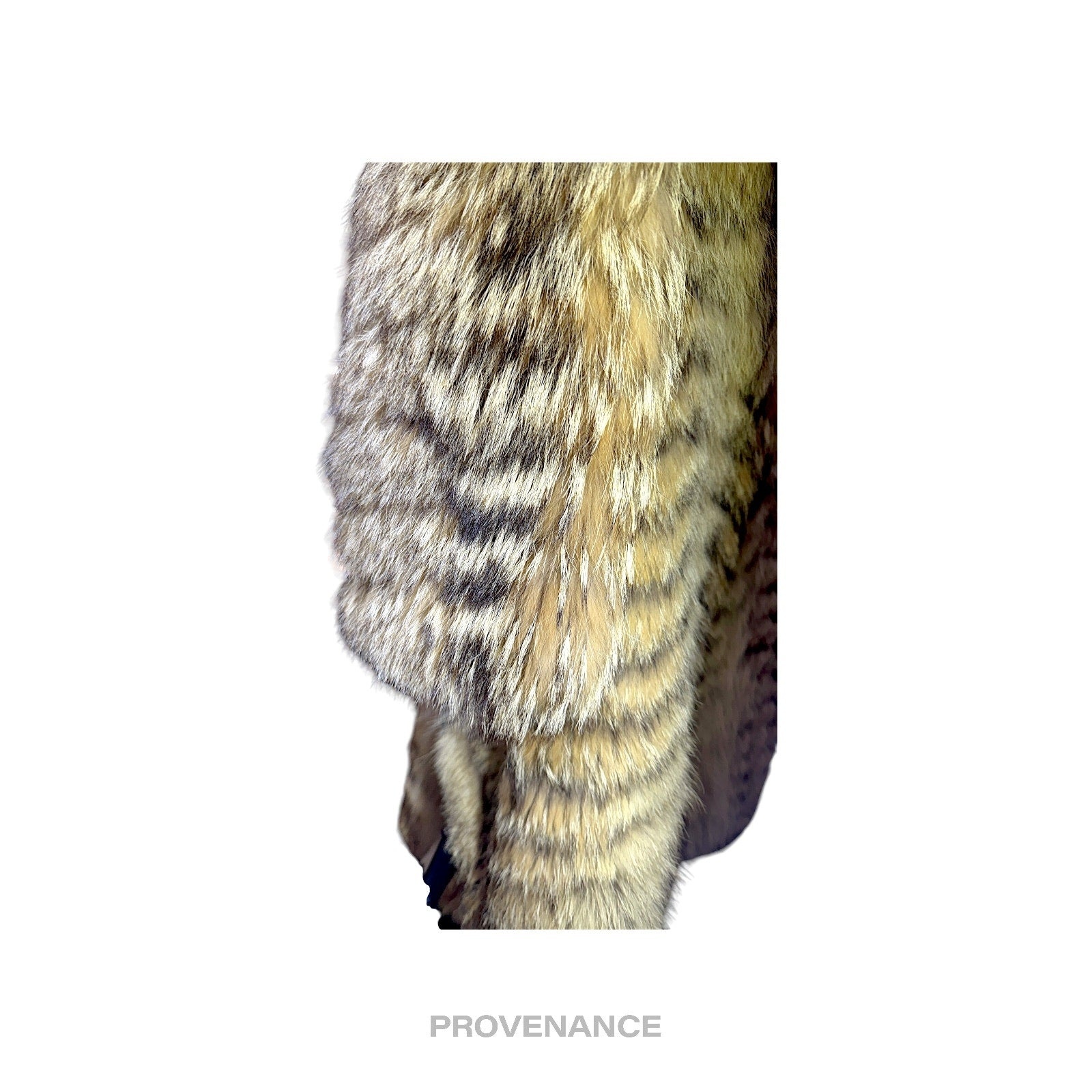 Coyote - Coyote Full-Length Fur Coat - Brown Herringbone - 14