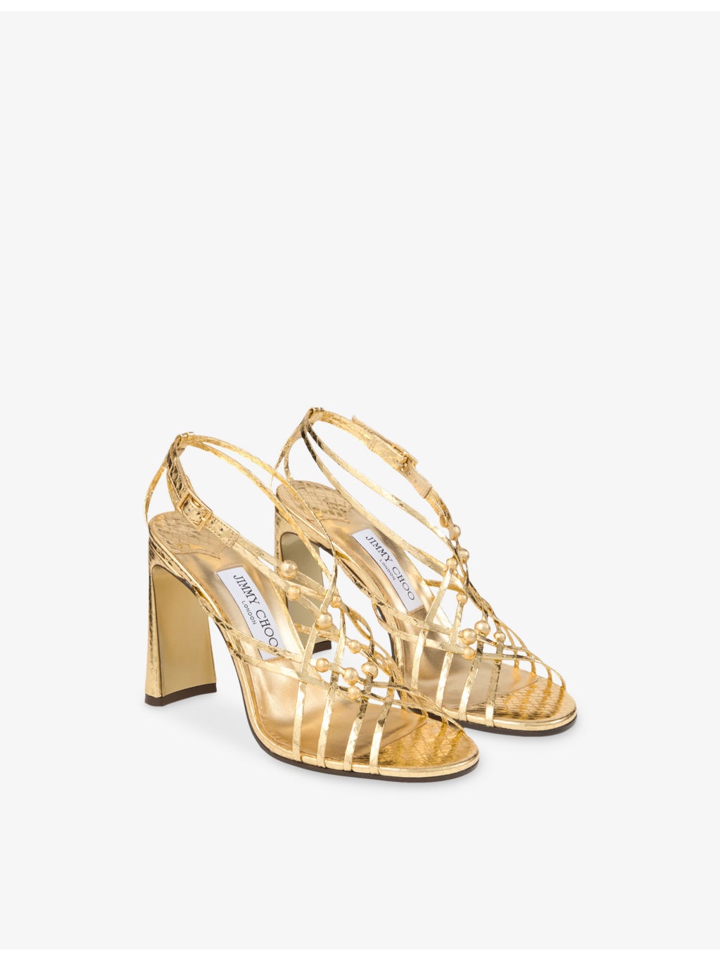 Felice 95 Wrap Leather Heeled Sandals - 3