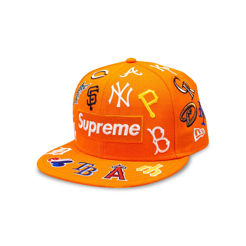 Supreme x MLB x New Era Hat 'Orange' - 1