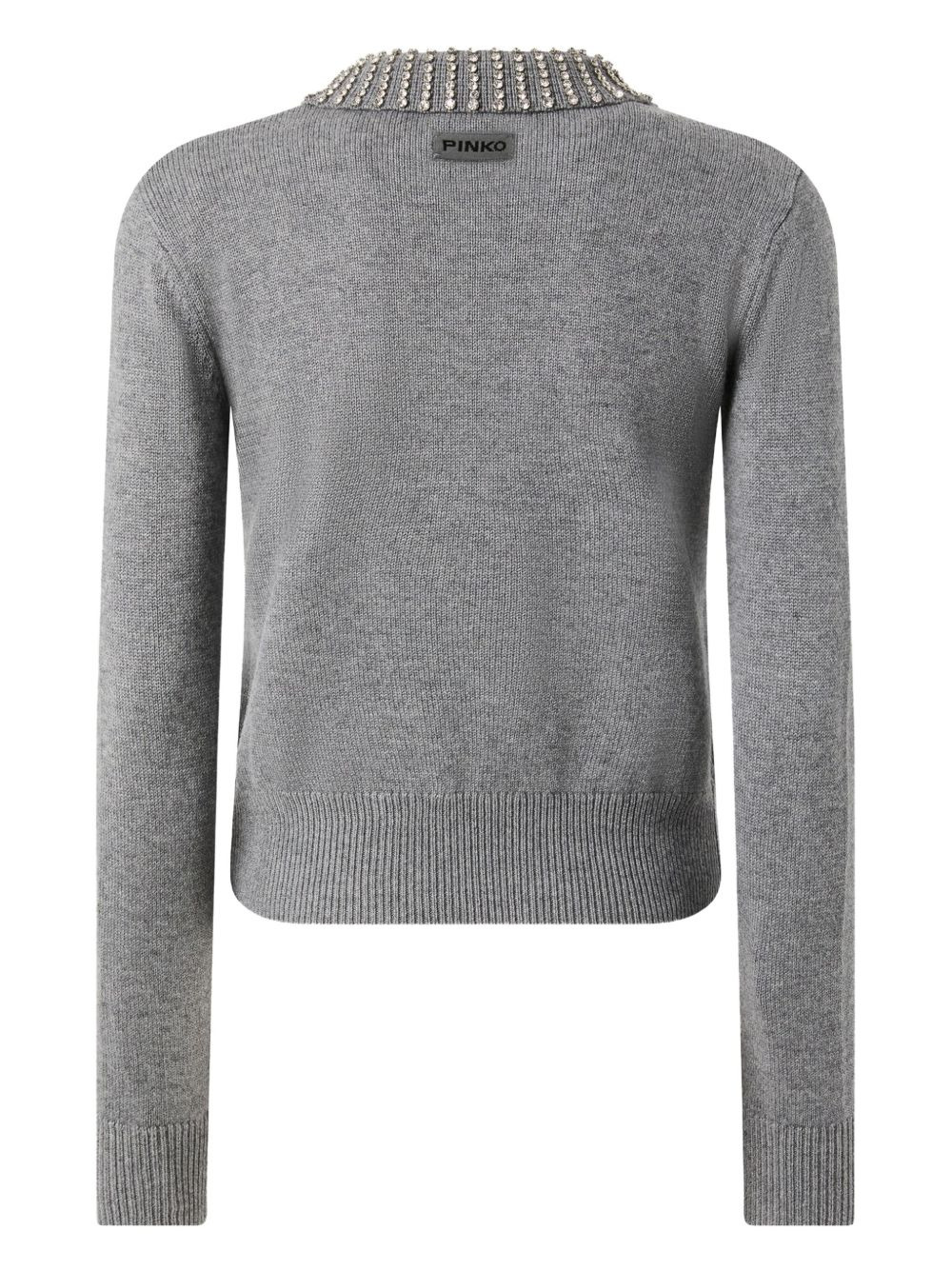 embellished-collar jumper - 2