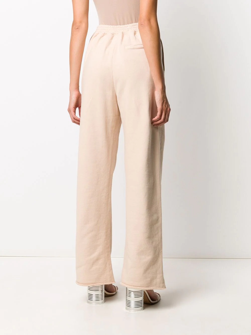 wide-leg cotton track pants - 4