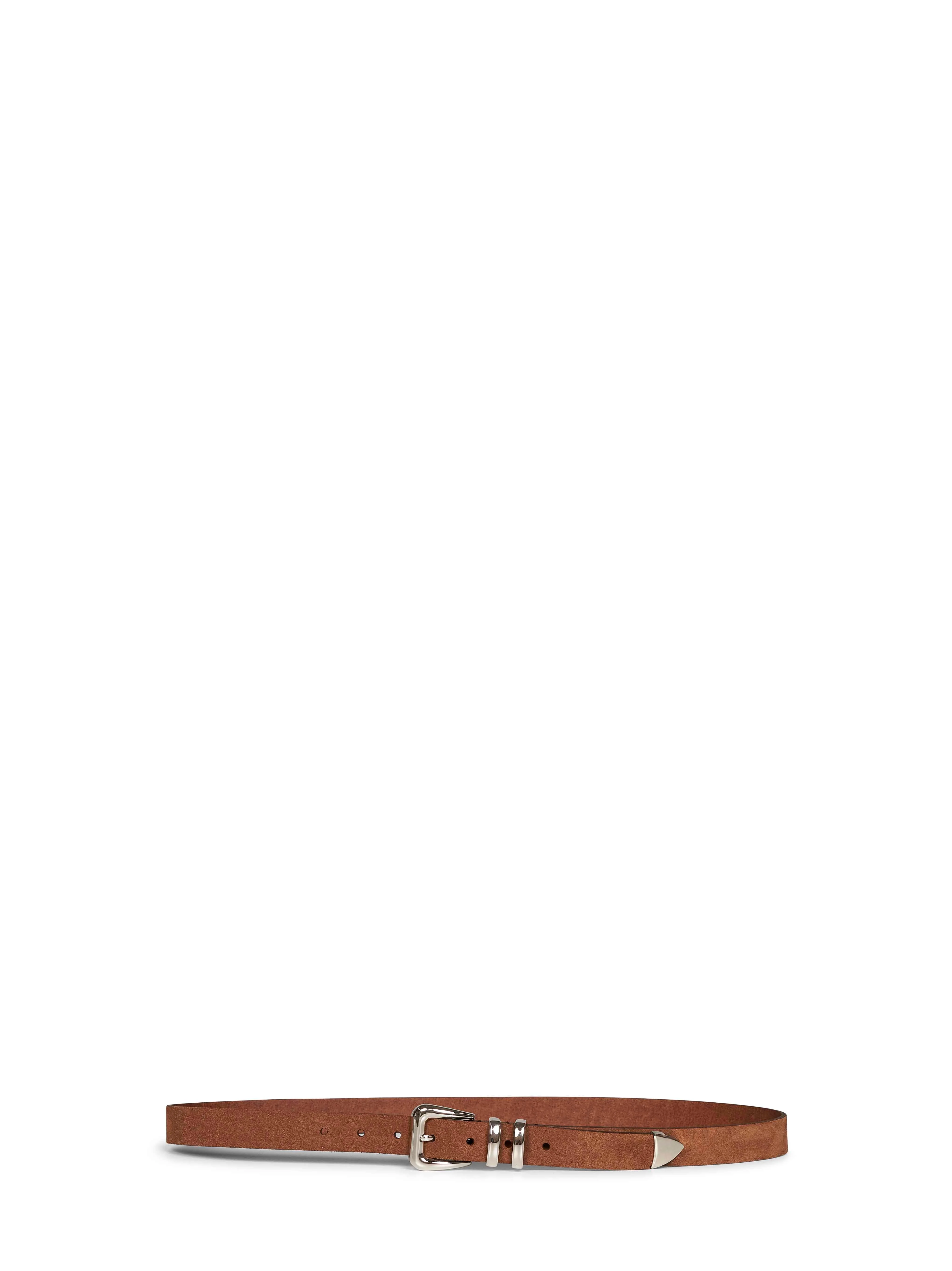 Brunello Cucinelli Men Brown Reversed Calfskin Leather Belt - 1