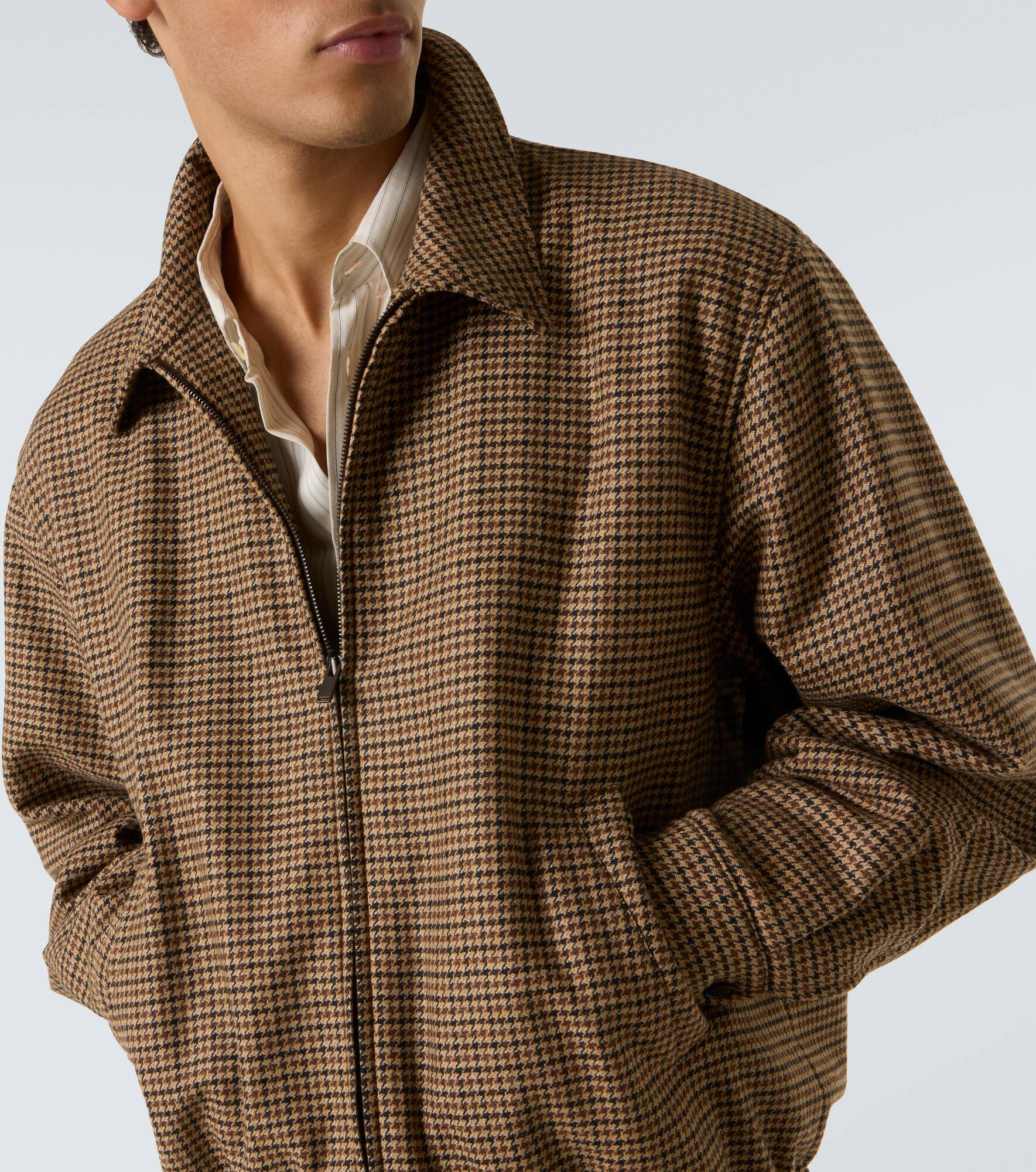 Houndstooth blouson - 5