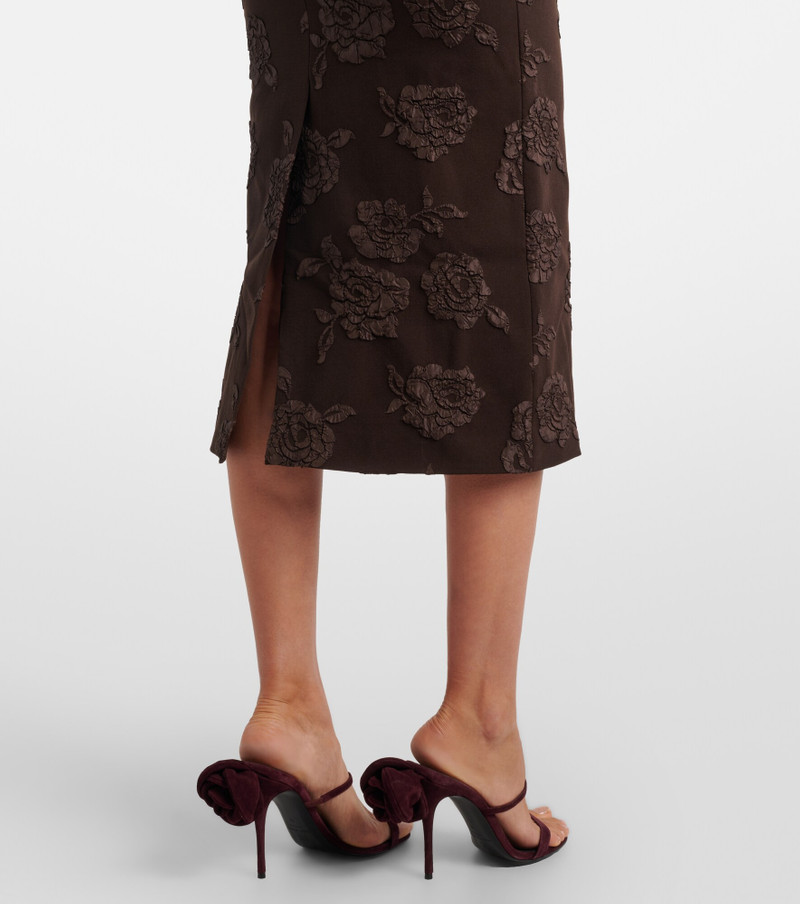 Floral jacquard midi dress 4