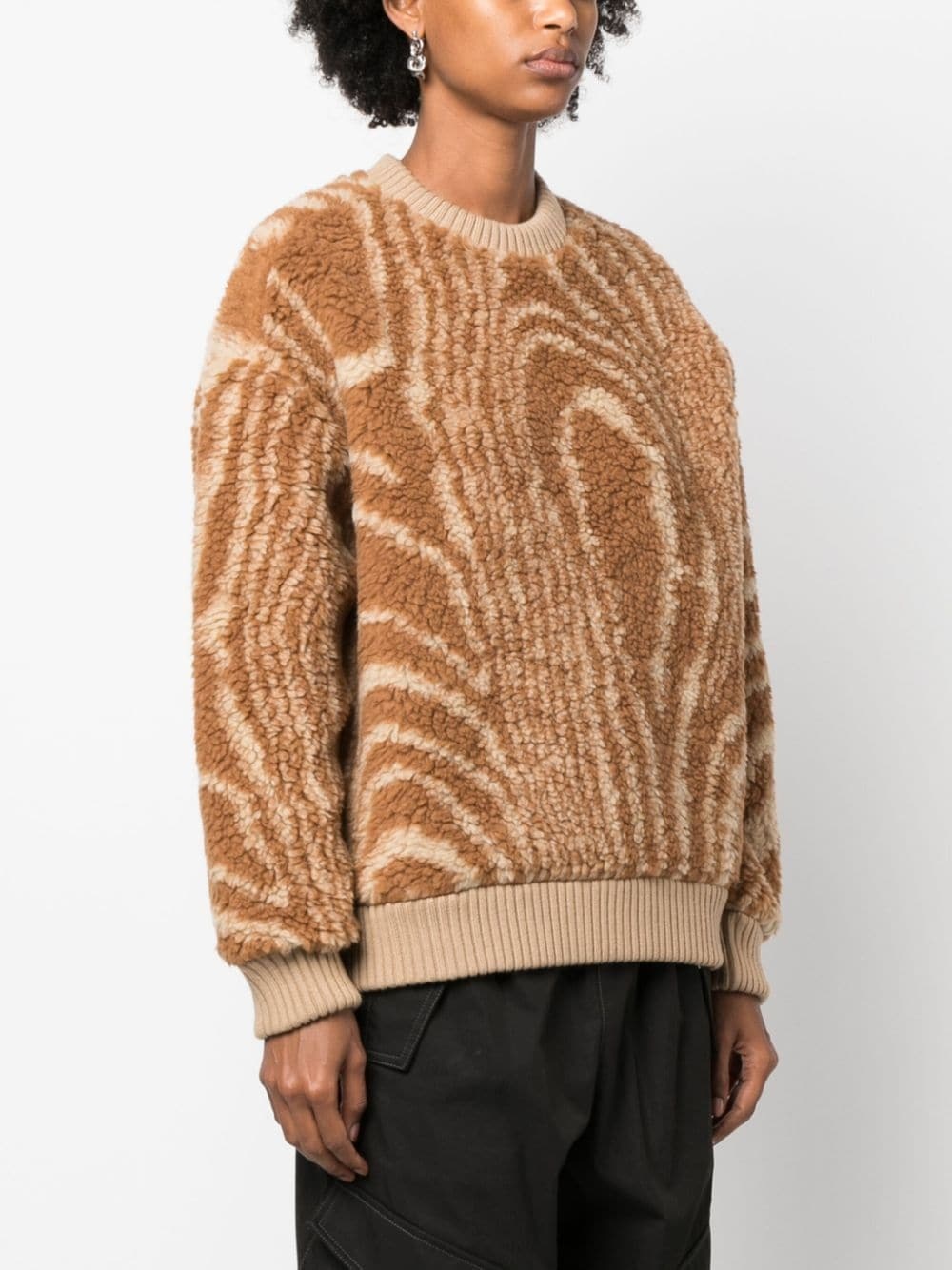 graphic-pattern crew-neck jumper - 3
