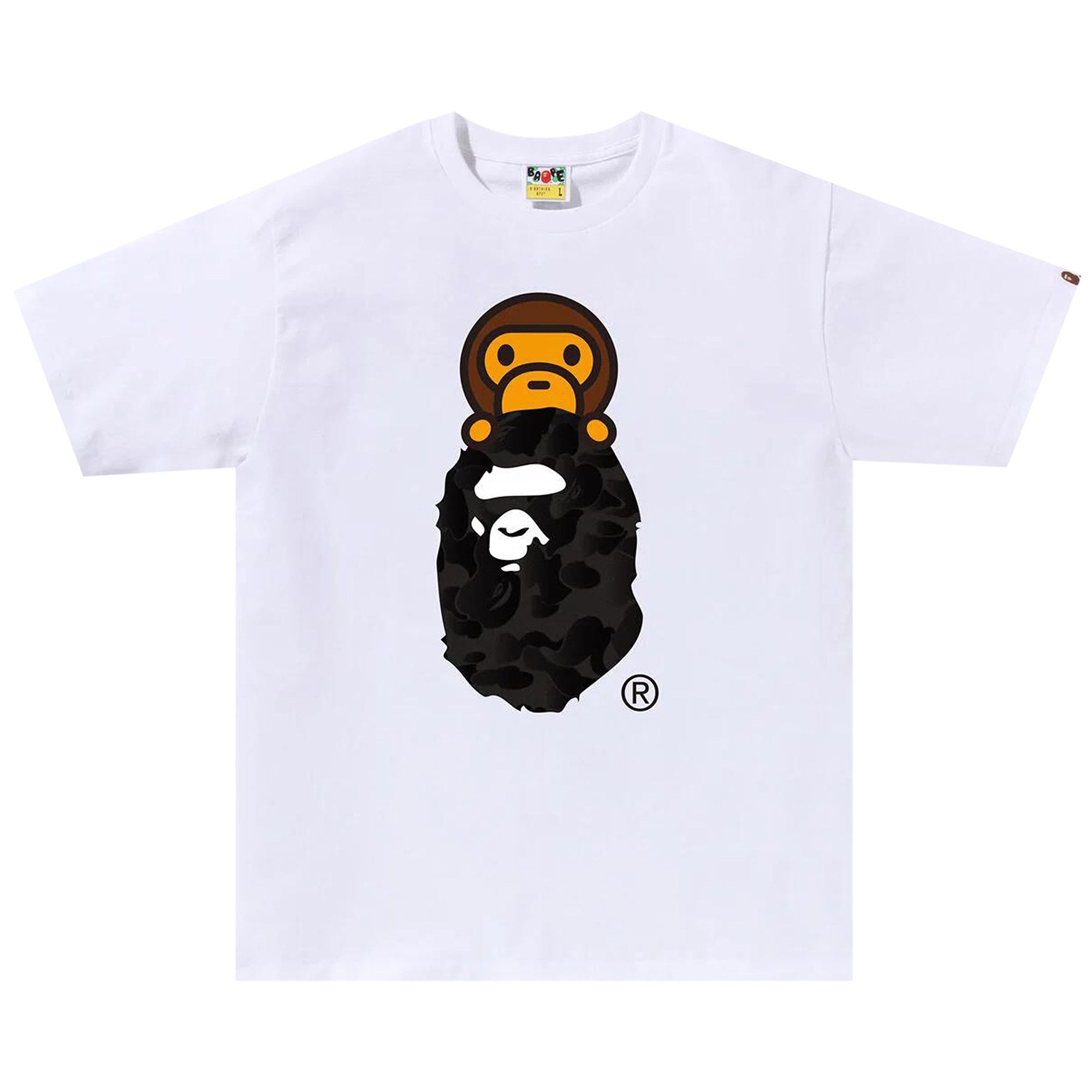 BAPE Ink Camo Milo On Ape Head Tee 'White' - 1