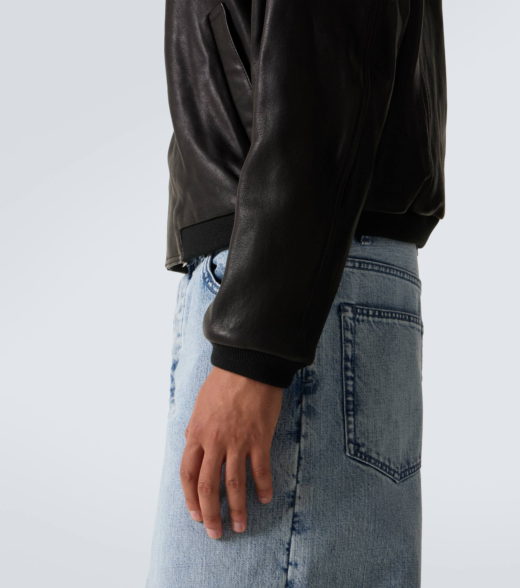Leather bomber jacket - 7