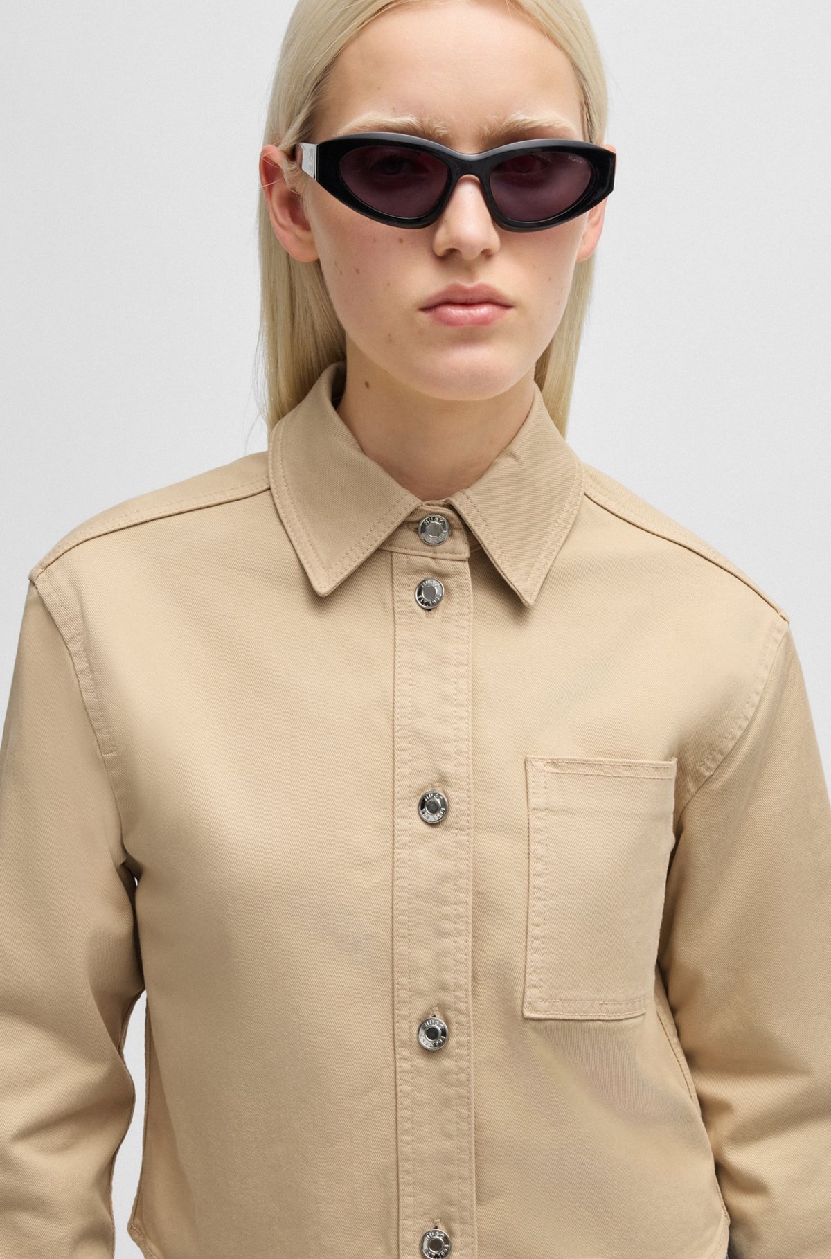 OVERSIZE-FIT JACKET IN STRETCH-COTTON TWILL - 5