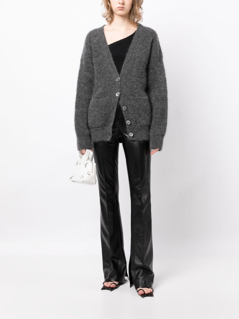 Alessandra Rich bear-intarsia knitted cardigan outlook