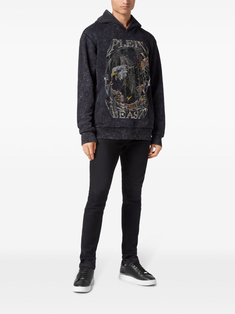 logo-embellished hoodie - 2