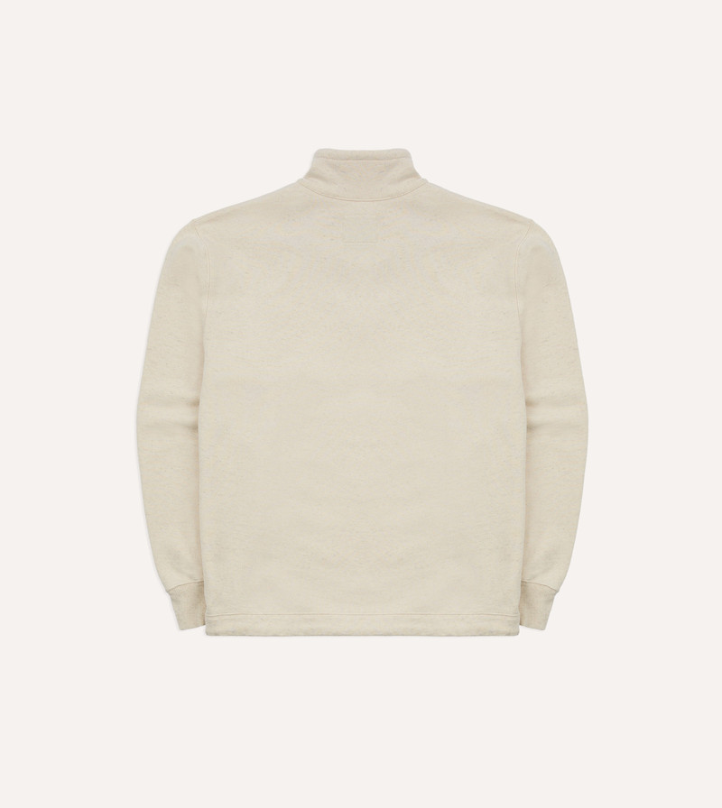 Ecru Cotton-Hemp Smock Sweatshirt 7