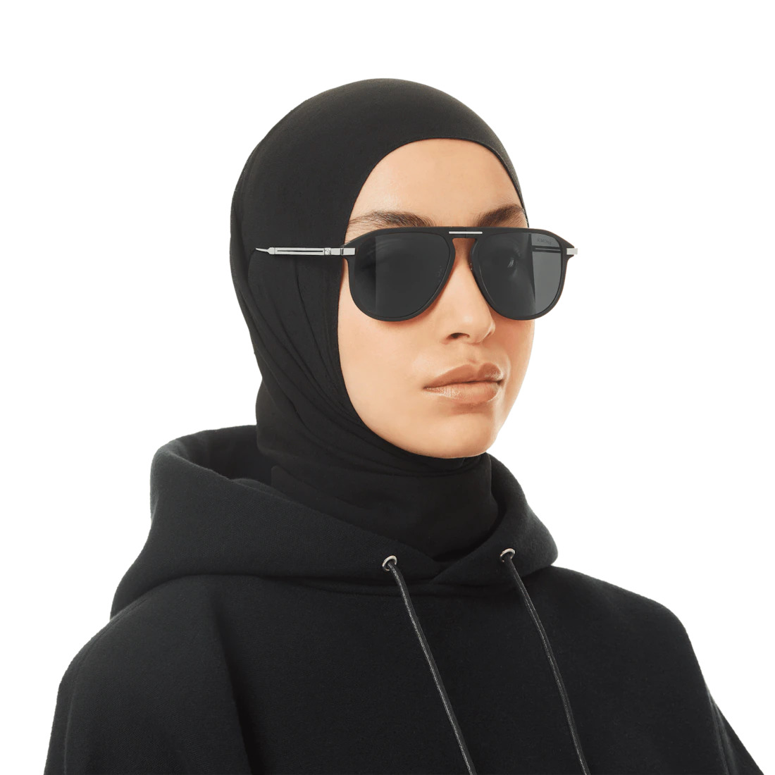 Eyewear Pilot Foldable Matte Black Sunglasses - 2