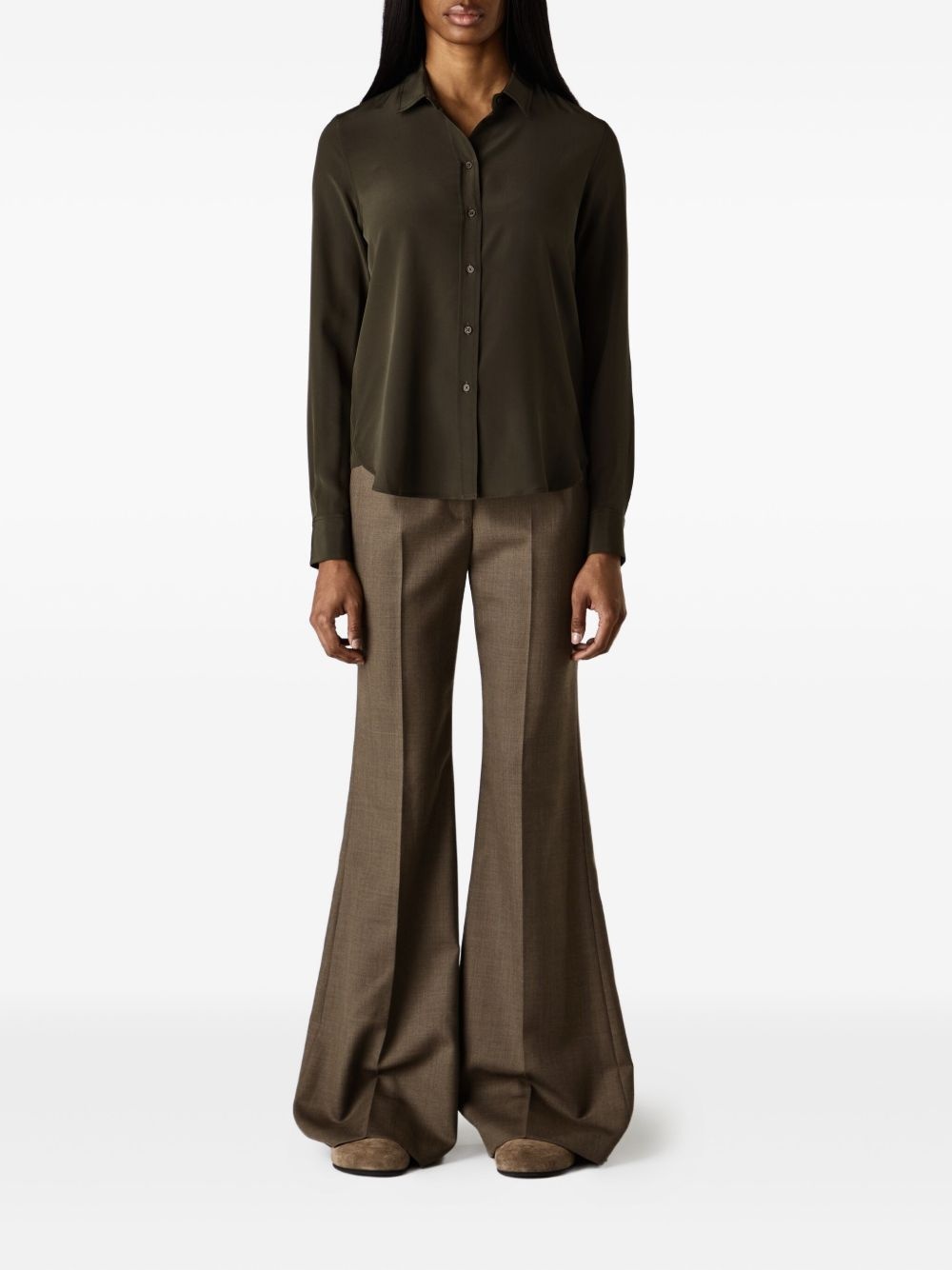 Gaia satin button-up shirt - 2