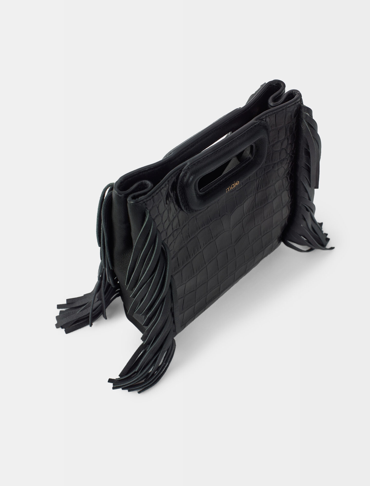 Mini embossed-leather M bag with chain - 3