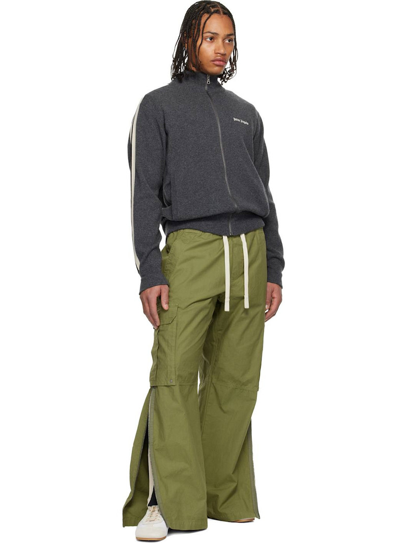 Palm Angels Green Curved Logo Cargo Pants outlook