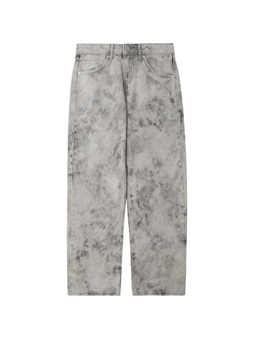 acid-wash loose-fit jeans - 1