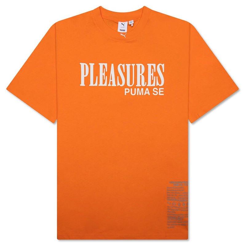 PUMA X PLEASURES TYPO TEE - ORANGE 1