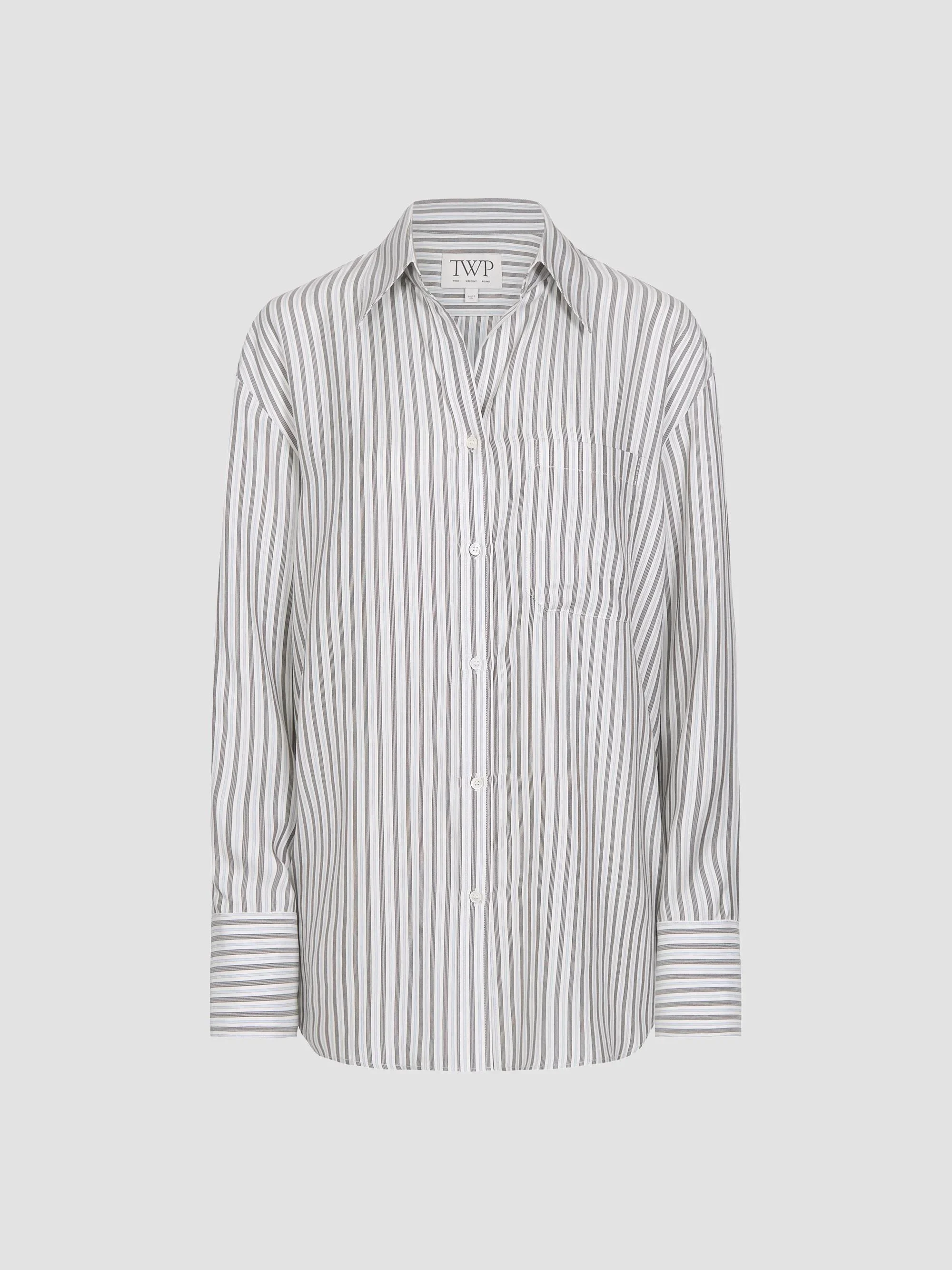 Women's Big Joe Silk Shirt - Ivory Turkish Coffee - 1