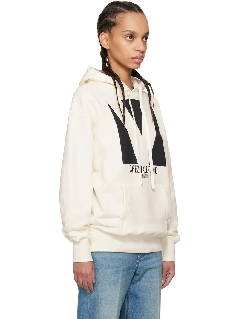 Off-White Cotton 'Chez Valentino' Print Hoodie 2
