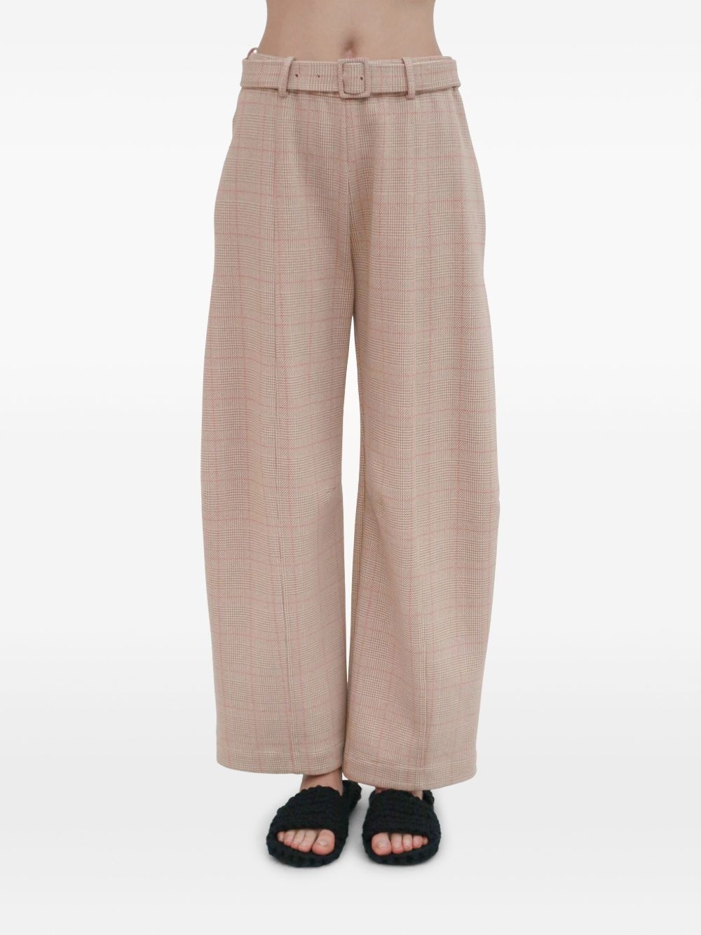 belted tapered trousers - 7